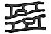 RPM 70662 Wide Front A-Arms, Traxxas E-Rustler and Stampede 2WD, Black