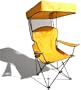 Strathwood Folding Canopy Chair, Sunflower with Silver Frame