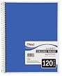 Mead Spiral Notebook, 3-Subject, 120-Count, College Ruled, Blue (05748)