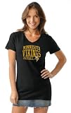 Minnesota Vikings Women's Tri Blend V Neck T-Shirt- by Alyssa Milano