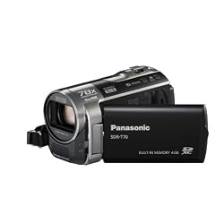 Panasonic SDR-T70EG-K Camcorder (4 GB int. Flashspeicher, 78-fach opt. Zoom, 6,7 cm (2,7 Zoll) Display, Bildstabilisator) schwarz
