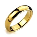 Bling Jewelry Gold Plated Comfort Fit 6mm High Polish Tungsten Carbide Wedding Band Ring