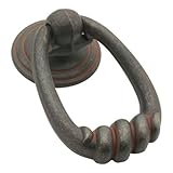 Hickory Hardware P2014-RI Manchester Ring Cabinet Pull, 2.1875-Inch, Rustic Iron