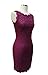 Berydress Women's Slimming Lace Cocktail Party Dress (US4, Purple)
