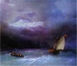 Aivazovsky, Ivan - Stormy Sea. Hand Painted Reproduction Oil on canvas