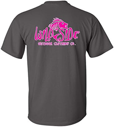 WildSide - WildFin Original Charcoal Tee Pink Logo