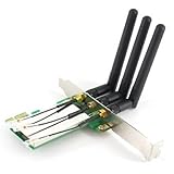 HOTER Mini PCI-E to PCI-E Wireless adapter +3 antenna WiFi