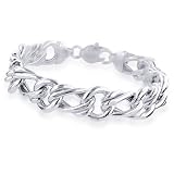 Sterling Silver Triple Link Swirl Bracelet