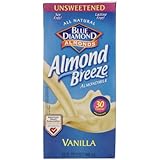 Blue Diamond Almond Breeze Unsweetened Vanilla, 32-ounce (Pack of 6)