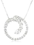 14k Choice of White or Yellow Gold Diamond Journey Circle Pendant (1/2 cttw, H-I Color, I1-I2 Clarity)
