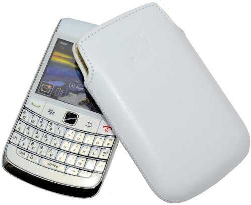 Suncase Ledertasche f&uuml;r BlackBerry Bold 9780 wei&szlig;