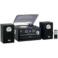Jensen JTA-475B 3-Speed Turntable with CD, AM/FM Stereo Radio, Cassette and Remote