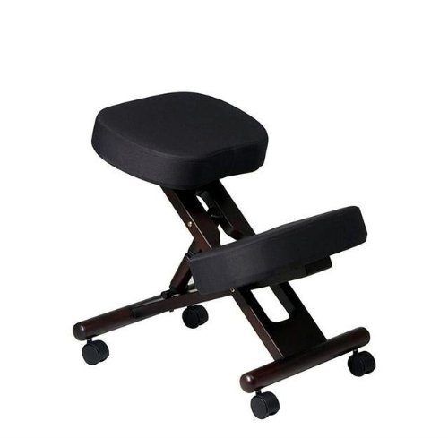 Office Star Ergonomically Designed Espresso Finished Wood Knee Chair with Casters