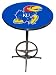 Kansas Jayhawks College Laminated Pub Table w/chrome trim & chrome base w/footrest, 4...