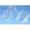3 Clear Acrylic Jewelry Display Risers Showcase Fixtures