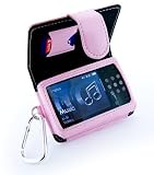 Tuff-Luv (Creative Zen X-Fi) Classic 'Veggie' Leather case cover - Pink