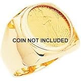 41kYKo7NnzL. SL160  14K Gold 1/10oz American Eagle Coin Ring Sz 9