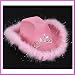 Felt Pink Feather Blinking Rhinestone Cowboy Hat