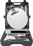 Telestar Camping Sat-Anlage (35 cm Spiegel, Skysingle-LNB, Saugfu�, Kompass, 10 m Koax-Kabel, TE 1001S Camping-Receiver)