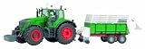 Dickie-Spielzeug 203474353 - Fendt Traktor Set, Friktion, T&uuml;ren und Motorhaube zum &Ouml;ffnen, 45 cm, Traktor: gr&uuml;n, Anh&auml;nger: bunt