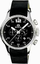 Breil BW0062 Ladies 'Globe' Swarovski Crystal Set Black Leather Watch