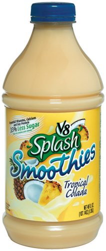 V8 Splash Smoothie, Tropical Colada, 46-Ounce Bottles (Pack of 8)