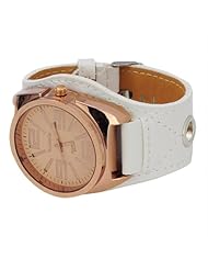 Fashion Big Round Dial Rose Gold Watchcase Womens Quartz Watch