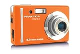 Praktica – DCZ 8.3 Orange -Appareil photo numérique compact – 8 Mpix – Zoom optique x 3 – Ecran TFT couleur 2,7 &nbsp;&raquo; – stabilisateur – Mode suivi du visage et détection de sourire