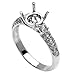 0.40 ctw. Semi Mount 950 Platinum Prong Engagement Ring
