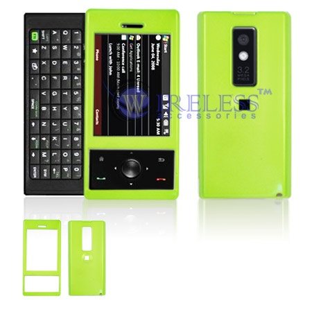 HTC XV6850 TOUCH PRO CDMA VERIZON Cell Phone Neon Green Solid Protective Case Faceplate Cover