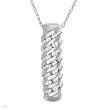 FPJ Elegant and Beautiful High quality Necklace With 0.82ctw Cubic zirconia Beautifully Crafted in 14K White Gold Length 18in