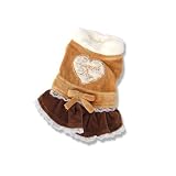 Lovely Dog Lace Dress - Beige - Small