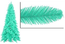 6.5' Pre-Lit Slim Seafoam Ashley Spruce Christmas Tree - Clear & Green Lights