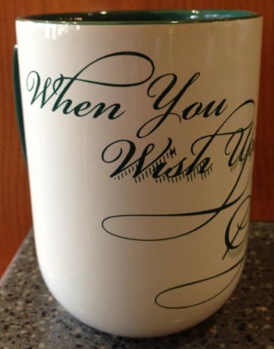 Disney Park Jiminy Cricket When You Wish Upon a Star Ceramic Mug Pinocchio Bonus Sheet of Princess Reward Stickers