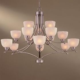Minka 1428-84 Paradox 3 Tier Chandelier, Brushed Nickel by Minka