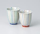 綿色十草 湯呑(大・小セット) 【千茶 有田焼】 〔キャッシュバックキャンペーン対象商品〕