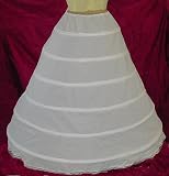 6 Bone X-Full Hoop Skirt Bridal Renaissance Civil War Skirt Slip (160DSXF) - White