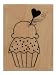 Hampton Art Wood-Mounted Rubber Stamp Love Cupcake By The Each
