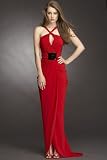 Long Belted Evening Gowns by Mikael Aghal