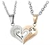Stainless Steel Diamond Accent His&Hers 