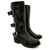 Produkt-Bild: Spy Love Buy Kunstleder Stiefel Biker Multi Buckle Damen "Katherine"