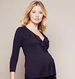 The Olian Wrap Front Ruffle Neck Top