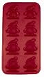 SiliconeZone Santa Ice Cube/Chocolate Mold, Red