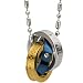 Eternal Love Stainless Steel Interlocking Triple Rings Blue Pendant Necklace
