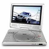 Silver 12.3 Multi Region Portable DVD Player Swivel Screen With DVB-T Digital Freeview TV & Recorder Plus Analog TV, 300 Games, Rechargable Battery With Car Charger