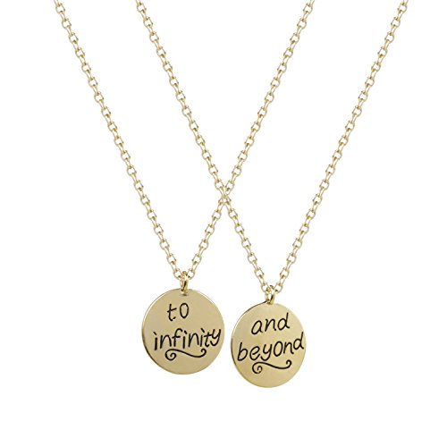 Lux Accessories Best Friends BFF Forever To Infinity & Beyond Necklaces (2 PC) Lux Accessories Best Friends BFF Forever To Infinity & Beyond Necklaces (2 PC)