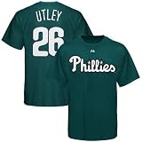 Majestic Philadelphia Phillies #26 Chase Utley Green City Colors Player T-shirt