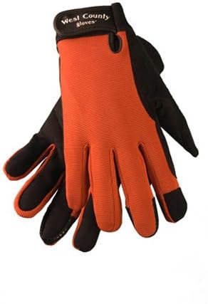 West County 014BRL Women's Work Glove, Brick, Medium