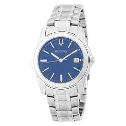 Bulova Men's 96G47 Blue Silver-Tone Bracelet Watch