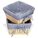 Wicker Baskets Set Of 2 - Navy Gingham